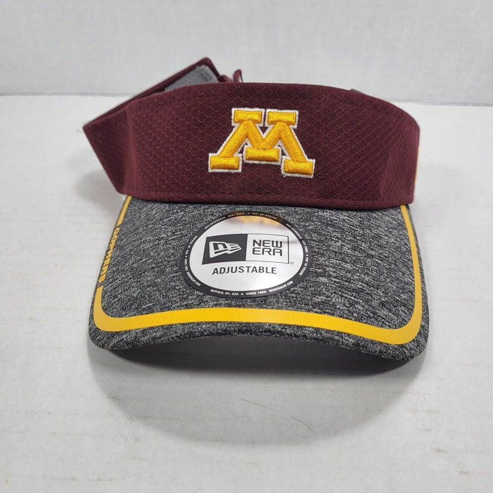 Minnesota Gophers Maroon Gray New Era‎ Hook Loop Adjustable Visor
